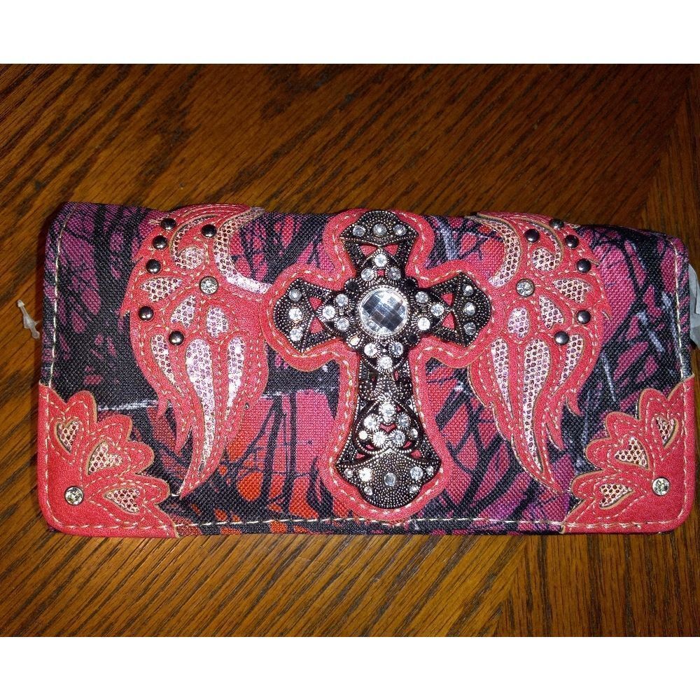 Western Origin Crackle Camo Wallet/Wristlet/Crossbody NWT